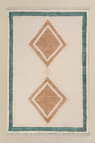 Sklum Derum Tappeto Cotone Beige Crema 185x122 cm