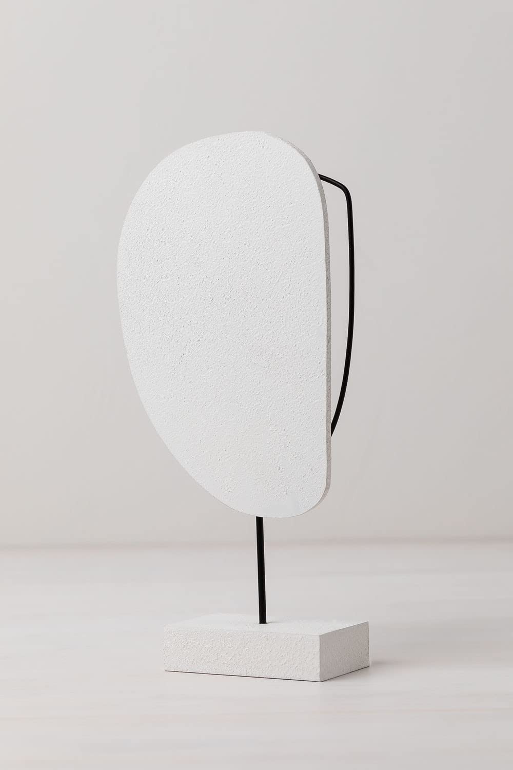 Sklum Eudor Figura Decorativa Bianco Nero 30 cm in MDF