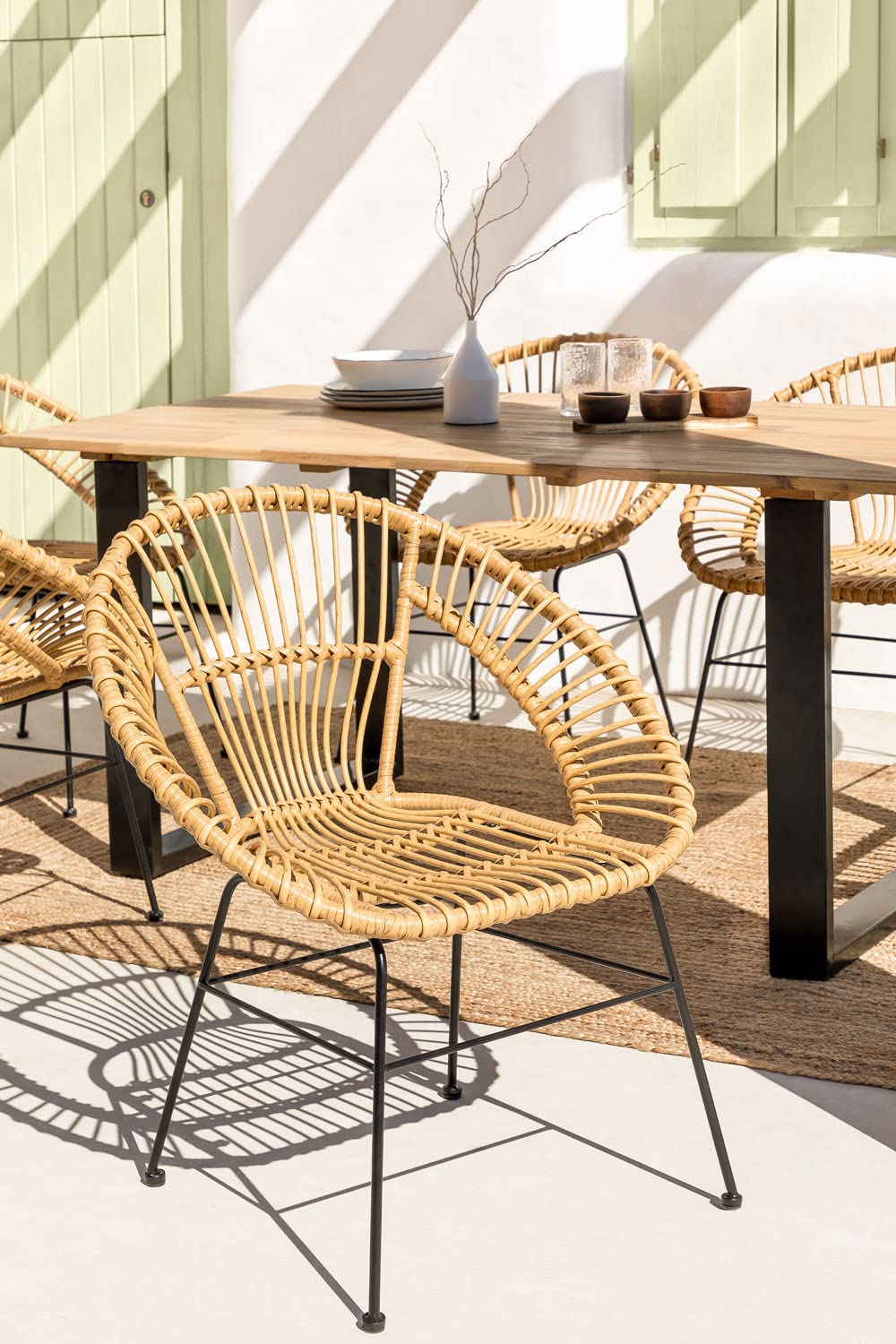 Sklum Koa sedia da giardino rattan naturale