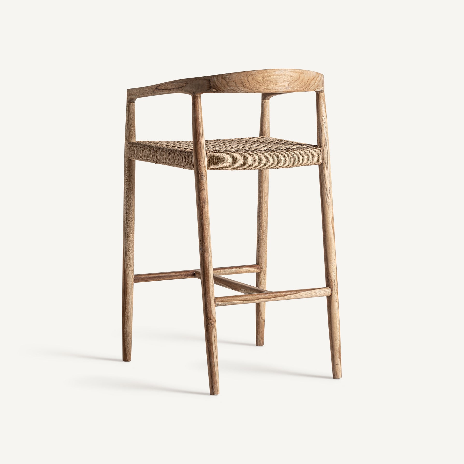 Bambua Caen Stool sgabello con braccioli in teak