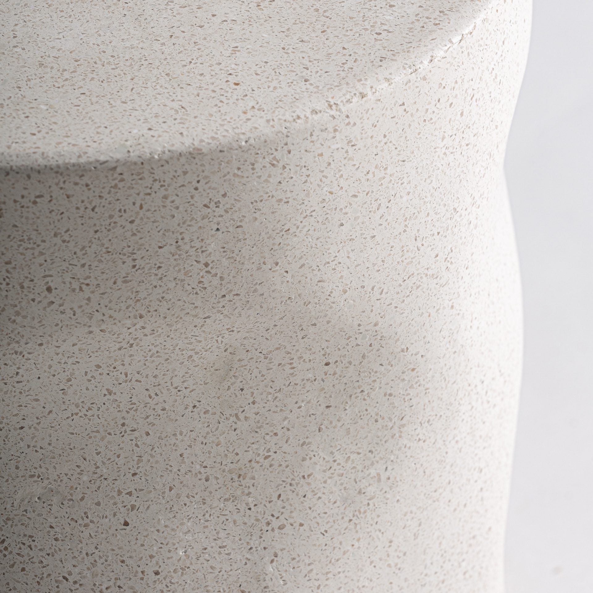 Bambua Derath tavolino in terrazzo bianco opaco