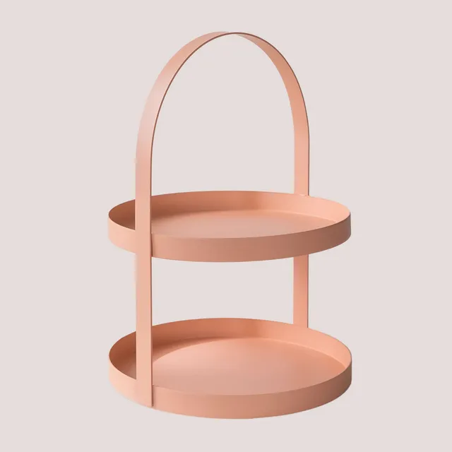 Sklum Chell vassoio decorativo acciaio rosa Ø25 cm