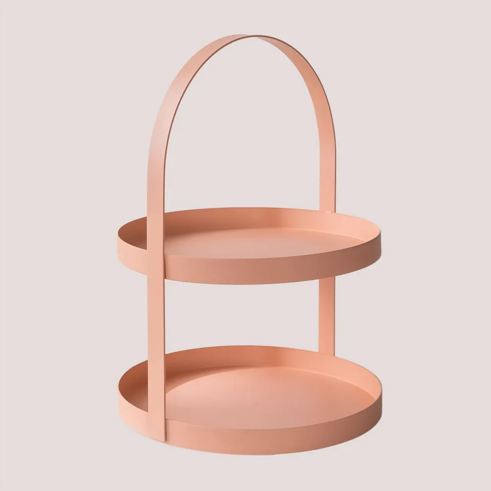 Sklum Chell vassoio decorativo acciaio rosa Ø25 cm