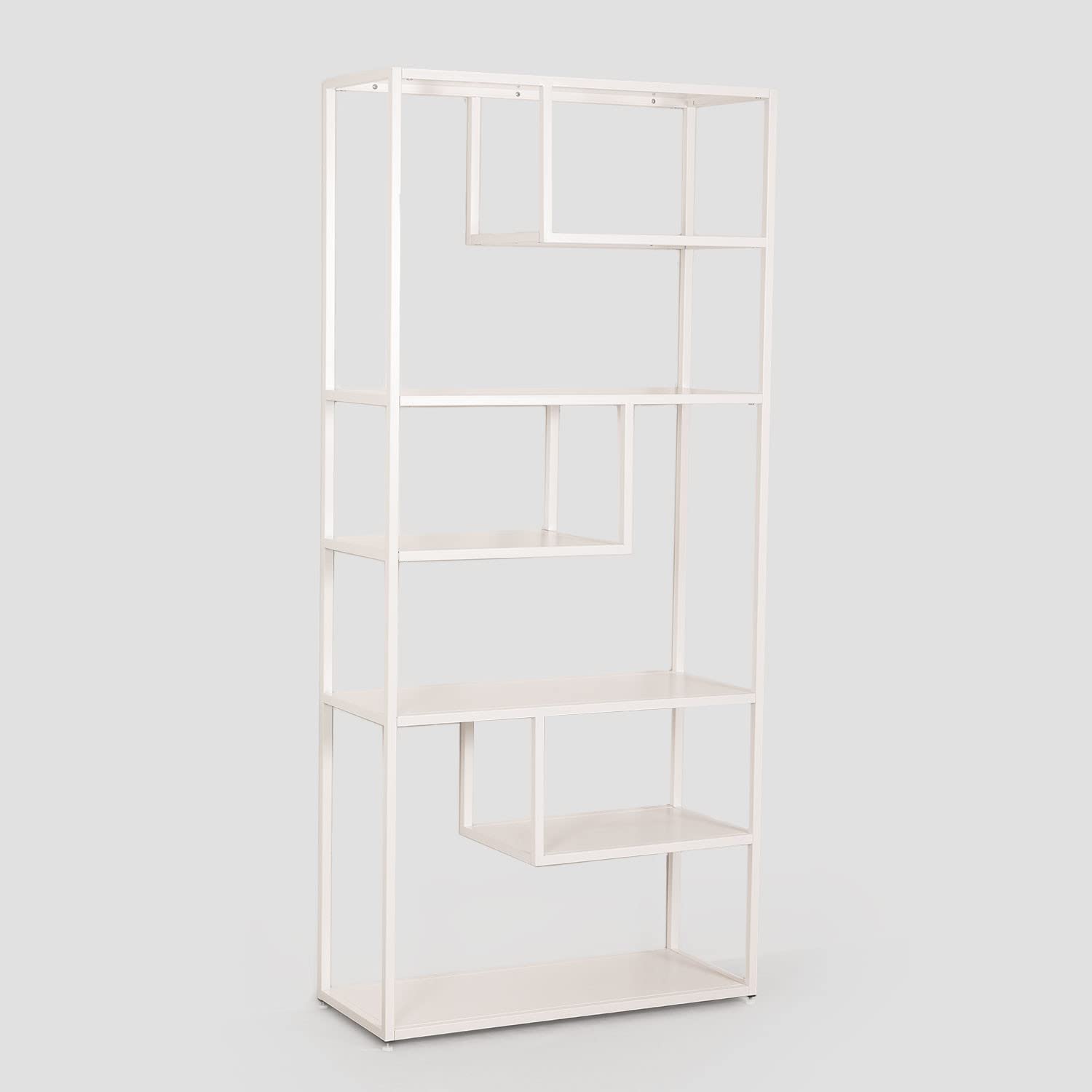 Sklum Thura libreria bianca in acciaio 190 cm
