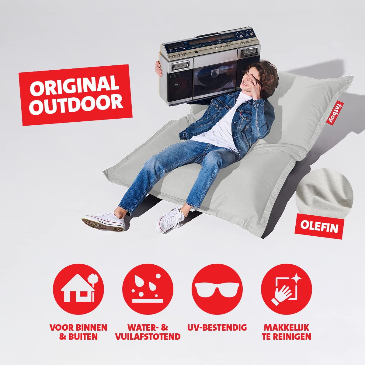 Fatboy The Original pouf esterno 180x140 nebbia