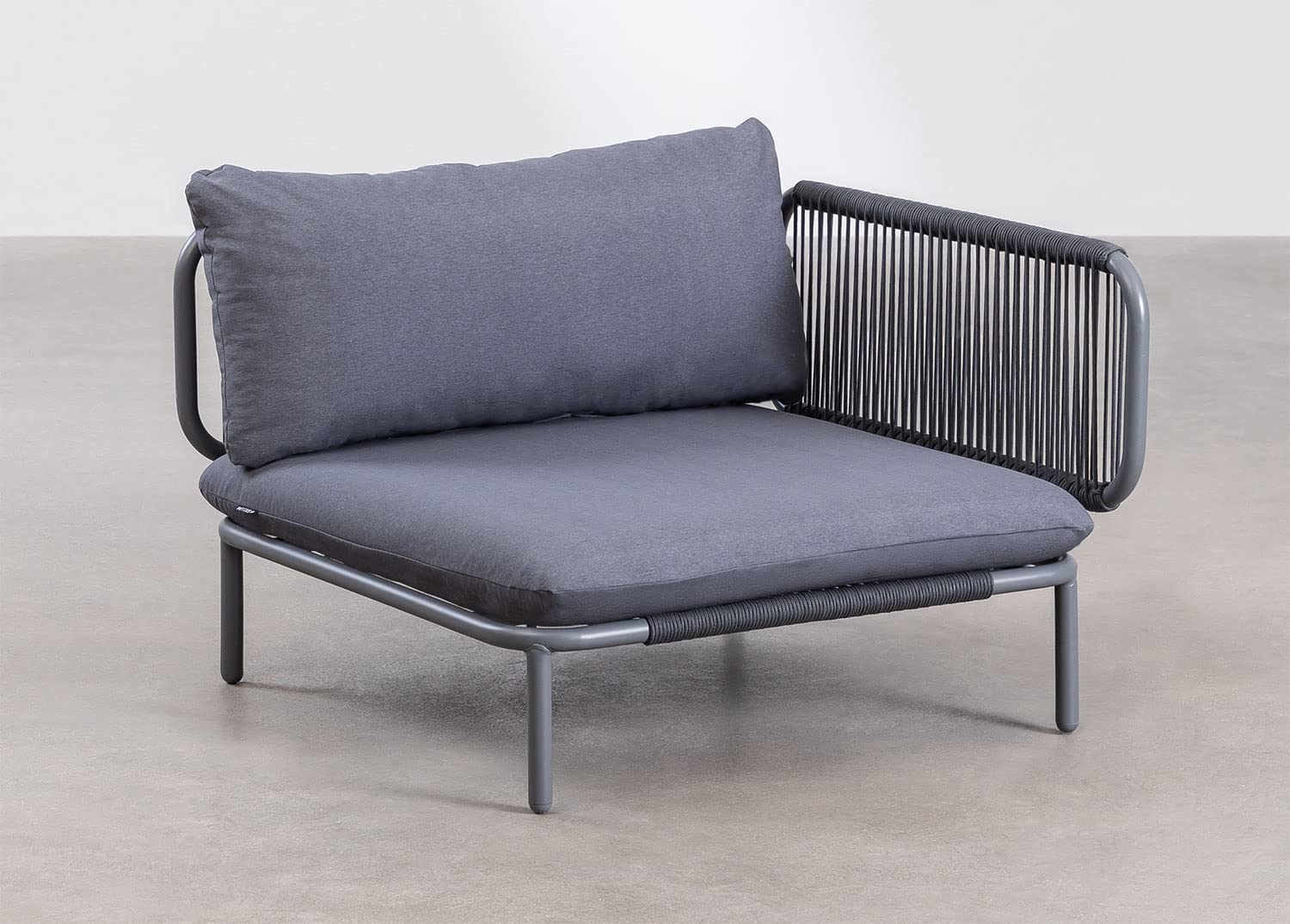Sklum Roubly Style divano angolare giardino 4 pezzi + pouf