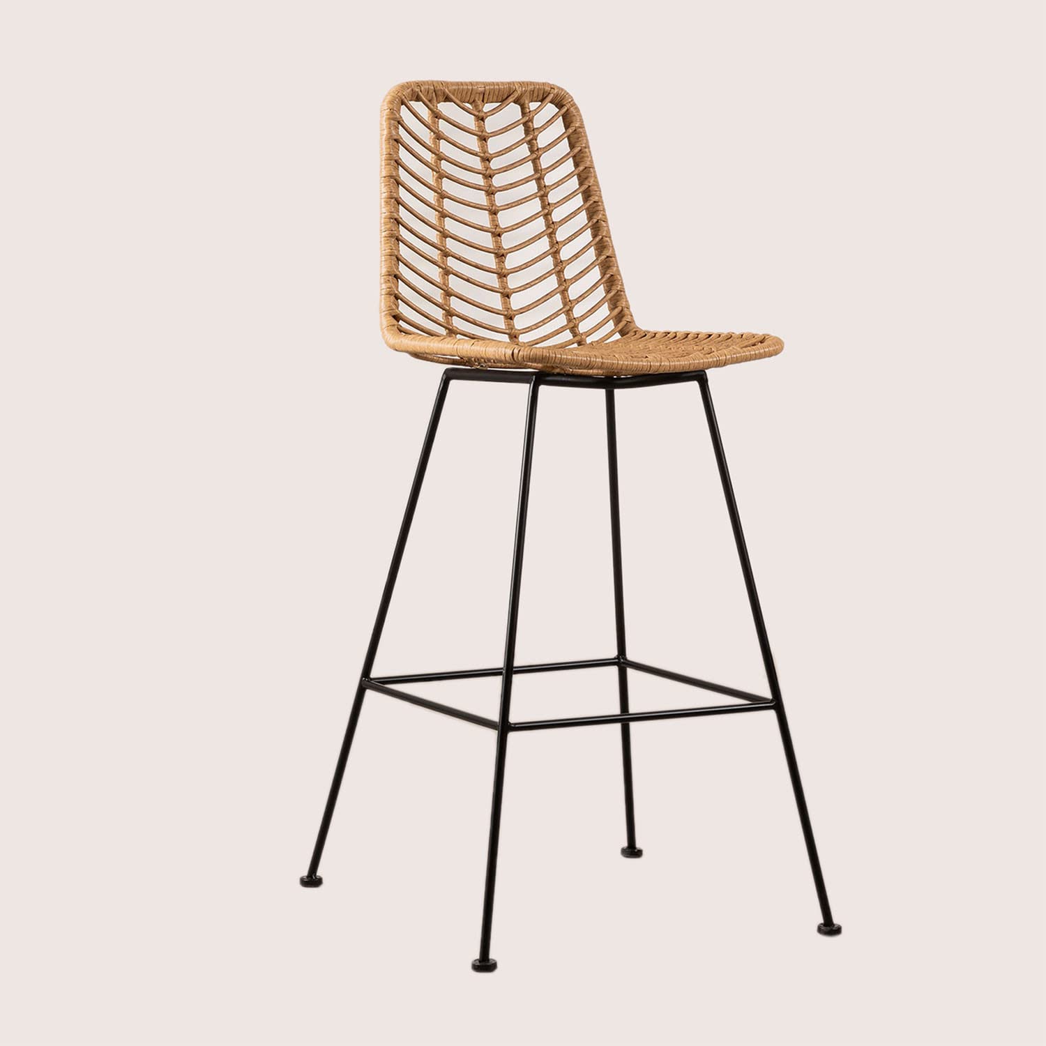 Sklum Gouda sgabello rattan naturale 75 cm