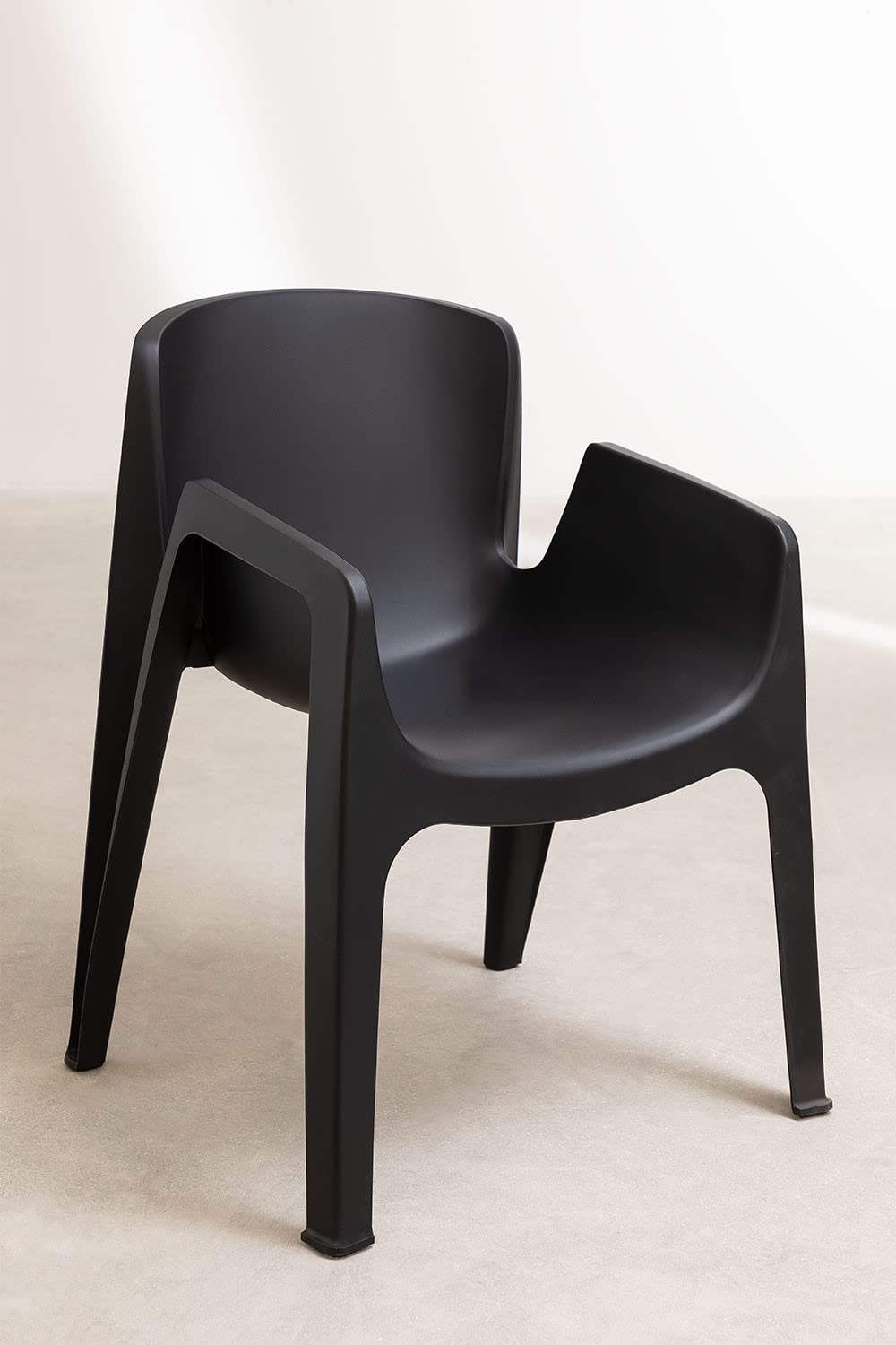 Sklum Tina set 4 sedie giardino nere impilabili