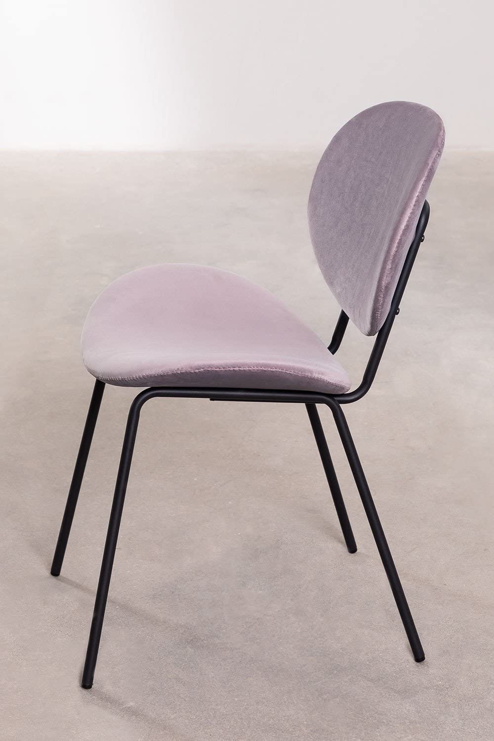 Sklum Laure Sedia Velluto Rosa Malva