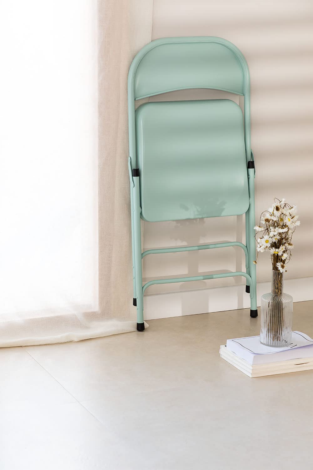 Sklum Ukla set 2 sedie pieghevoli blu acciaio