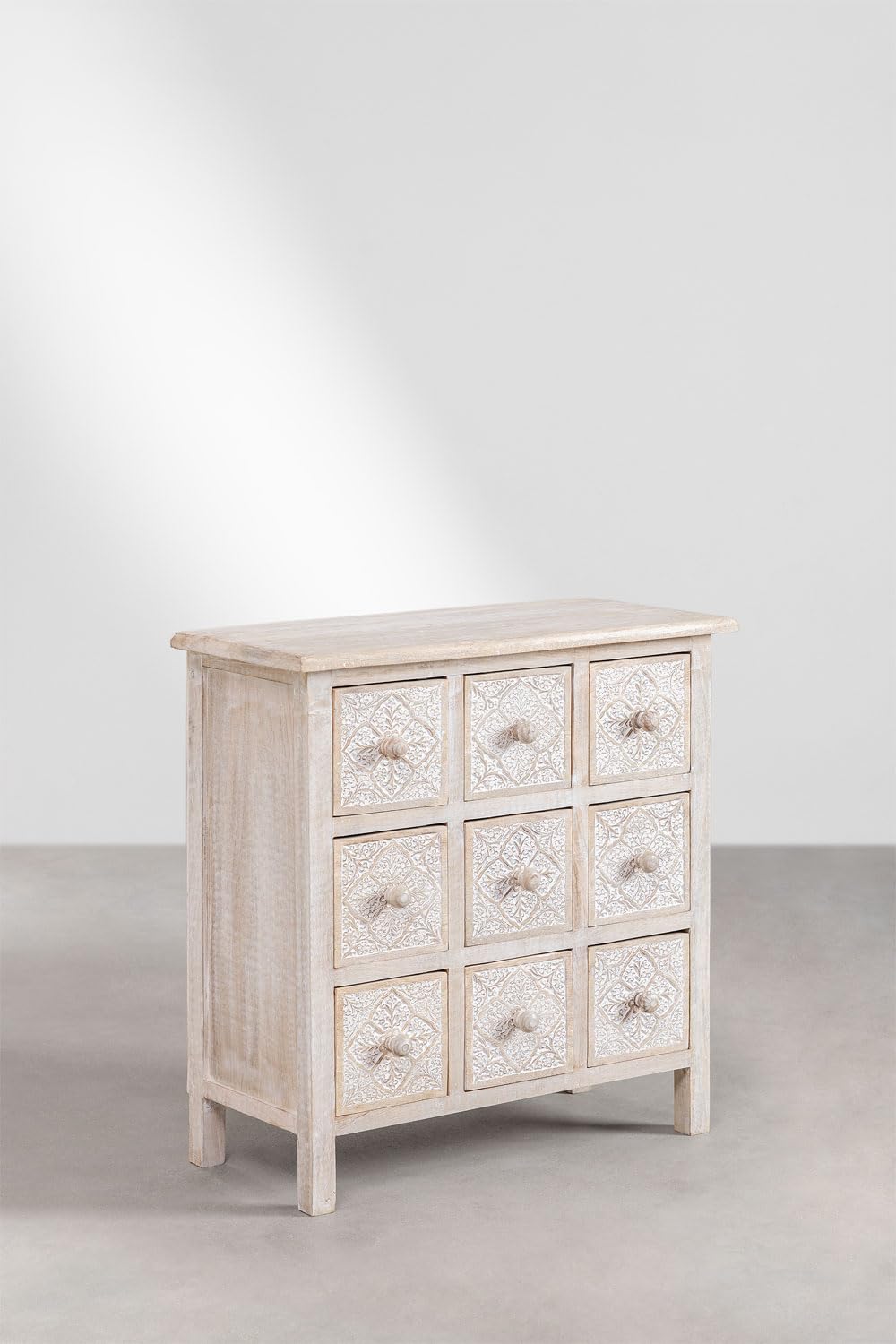 Sklum Bunbur cassettiera in legno mango 9 cassetti