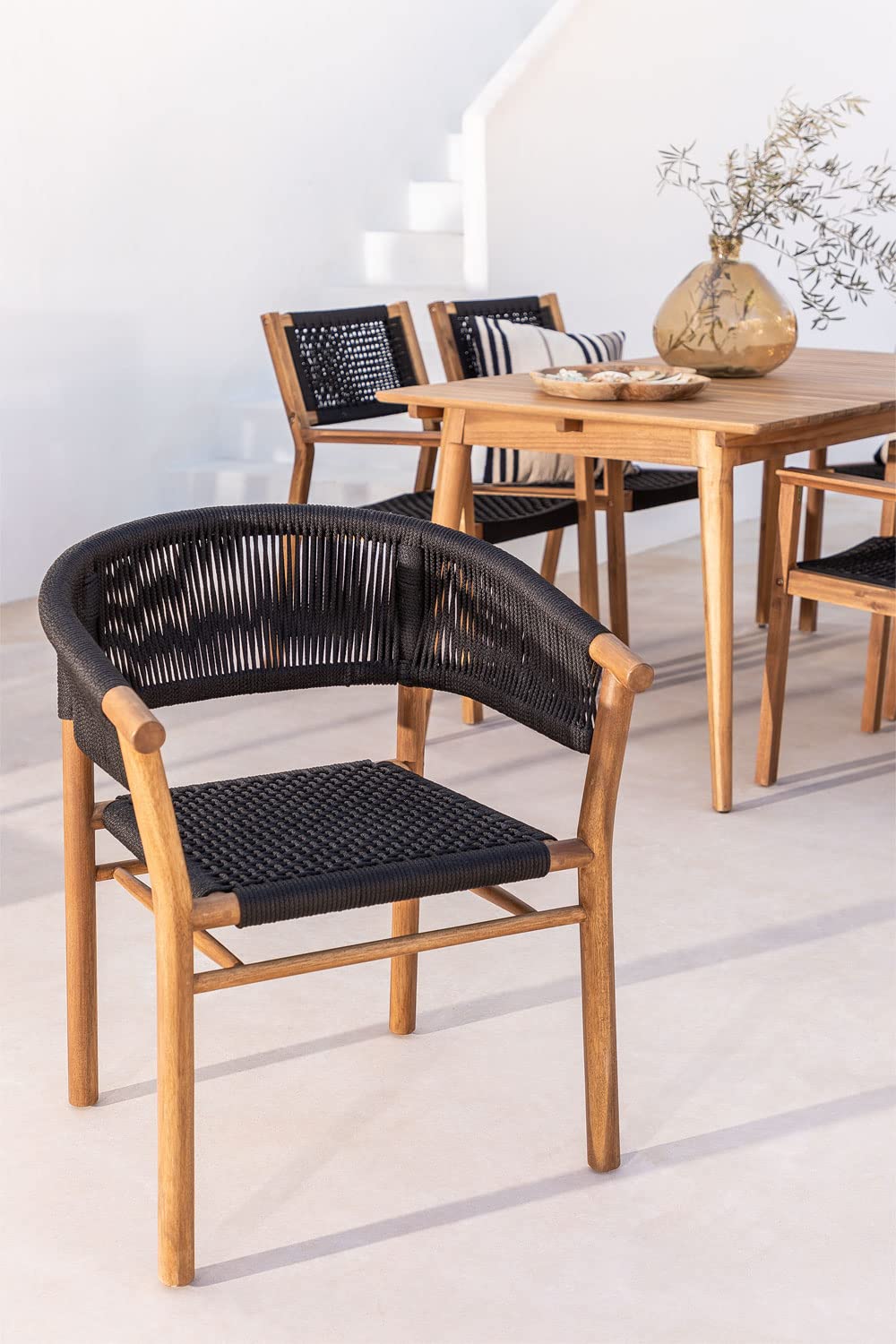 Sklum Tenay Classic set 2 sedie giardino acacia corda