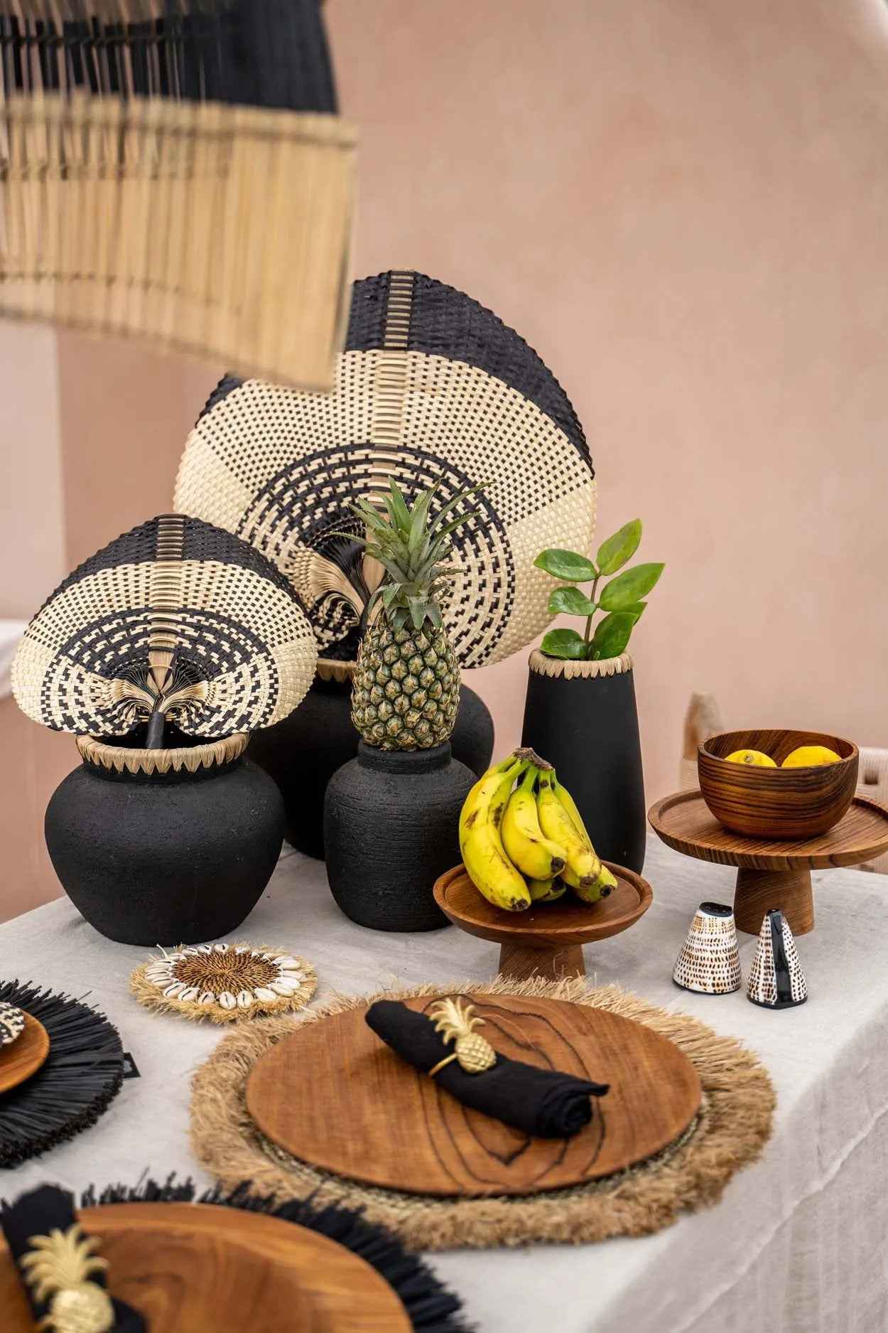 Bambua Styly vaso in terracotta nero M