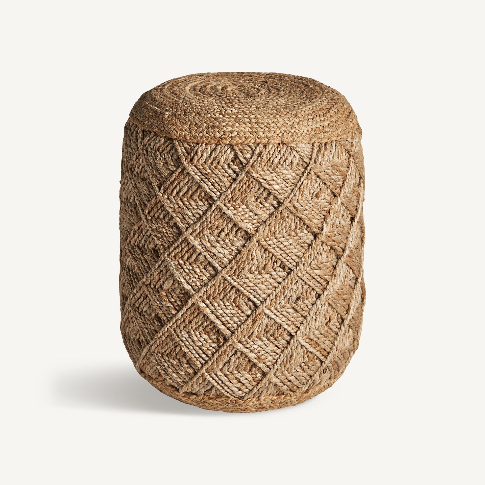 Bambua Elgin pouf in juta naturale