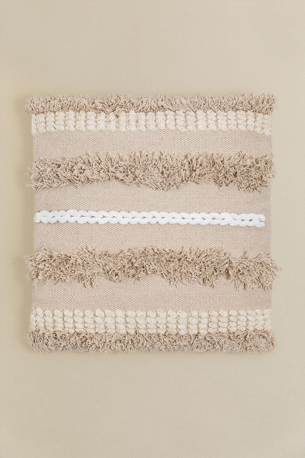 Sklum Punet cuscino quadrato cotone 50x50 beige lino