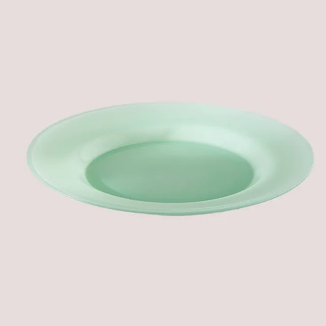 Sklum Ainara set 4 piatti piani vetro 26,5 cm