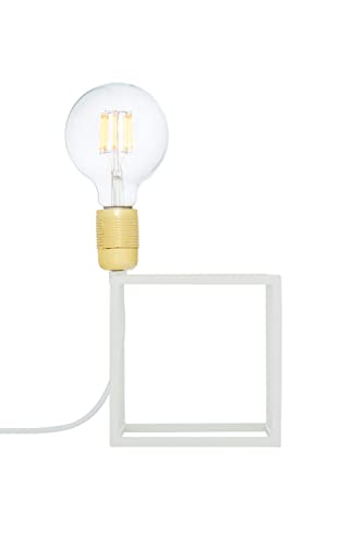 Sklum Square lampada da tavolo bianca in acciaio