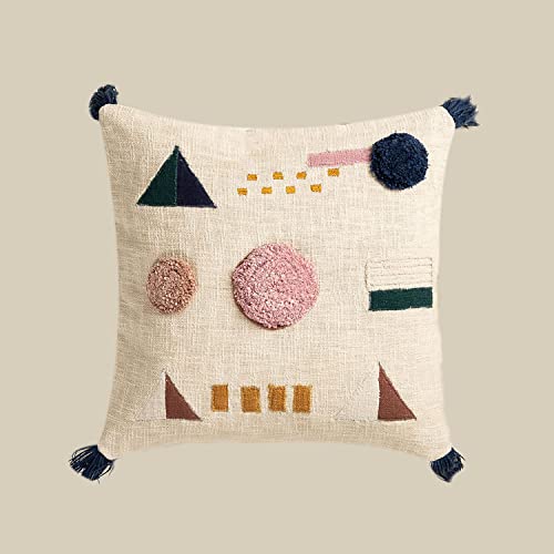 Sklum Azanel cuscino quadrato cotone 50x50 cm beige crema