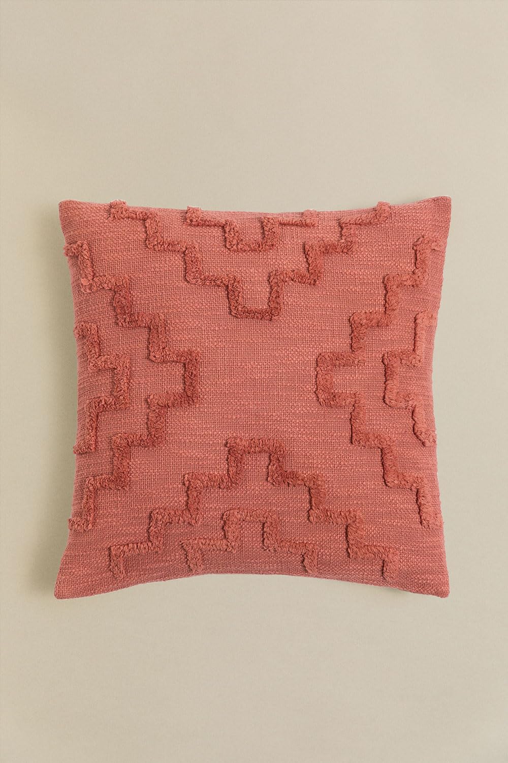 Sklum Eirah cuscino quadrato 45,5 cotone terracotta