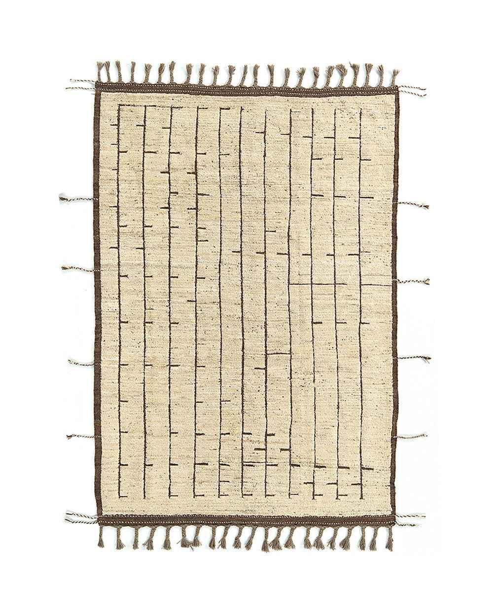 Bambua Afghan 0298 tappeto lana avorio 290x197 cm