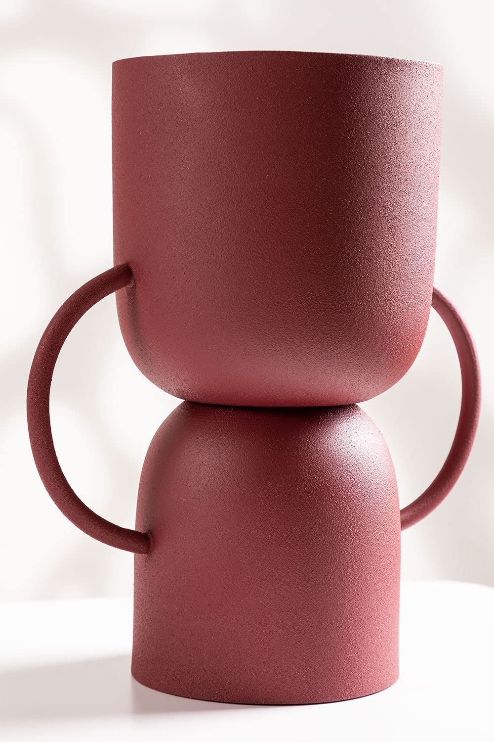 Sklum Rob vaso in metallo rosso granata Ø20 cm