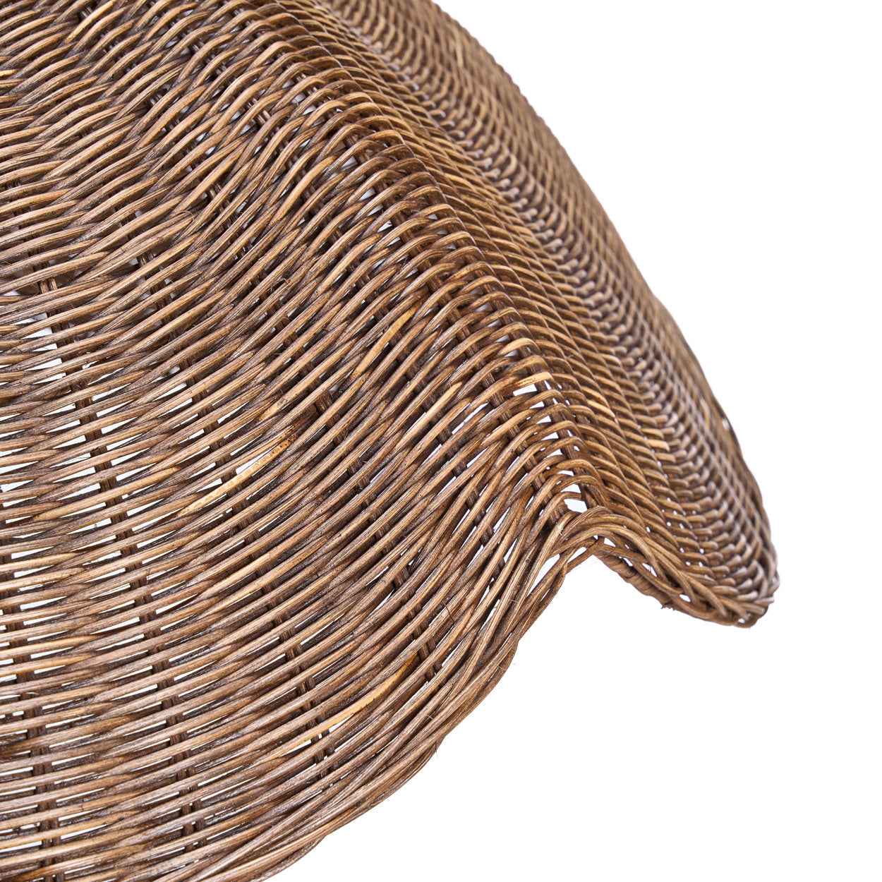 Bambua Wave lampadario rattan noce L