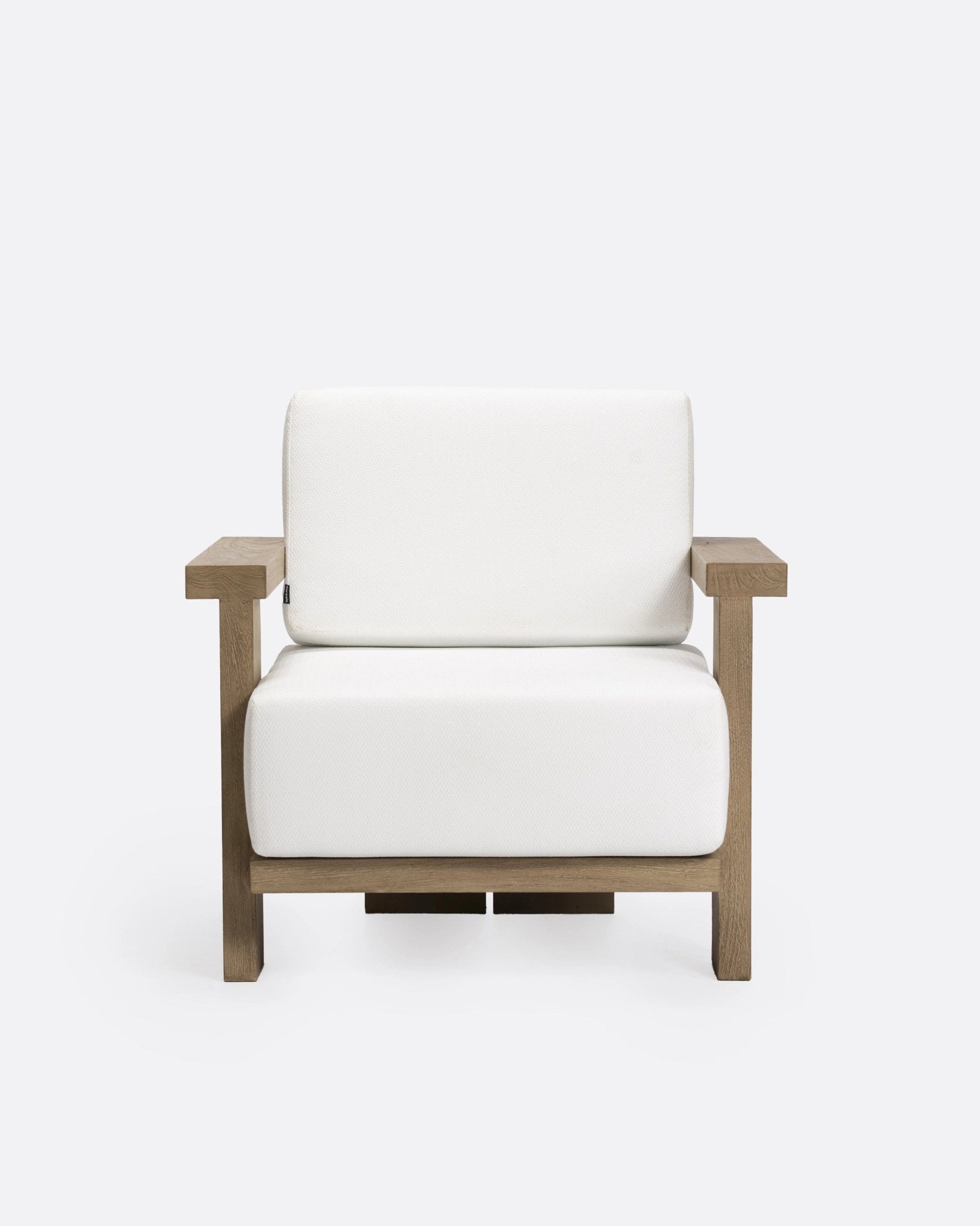 Bambua Panjang divano outdoor 1 posto bianco teak