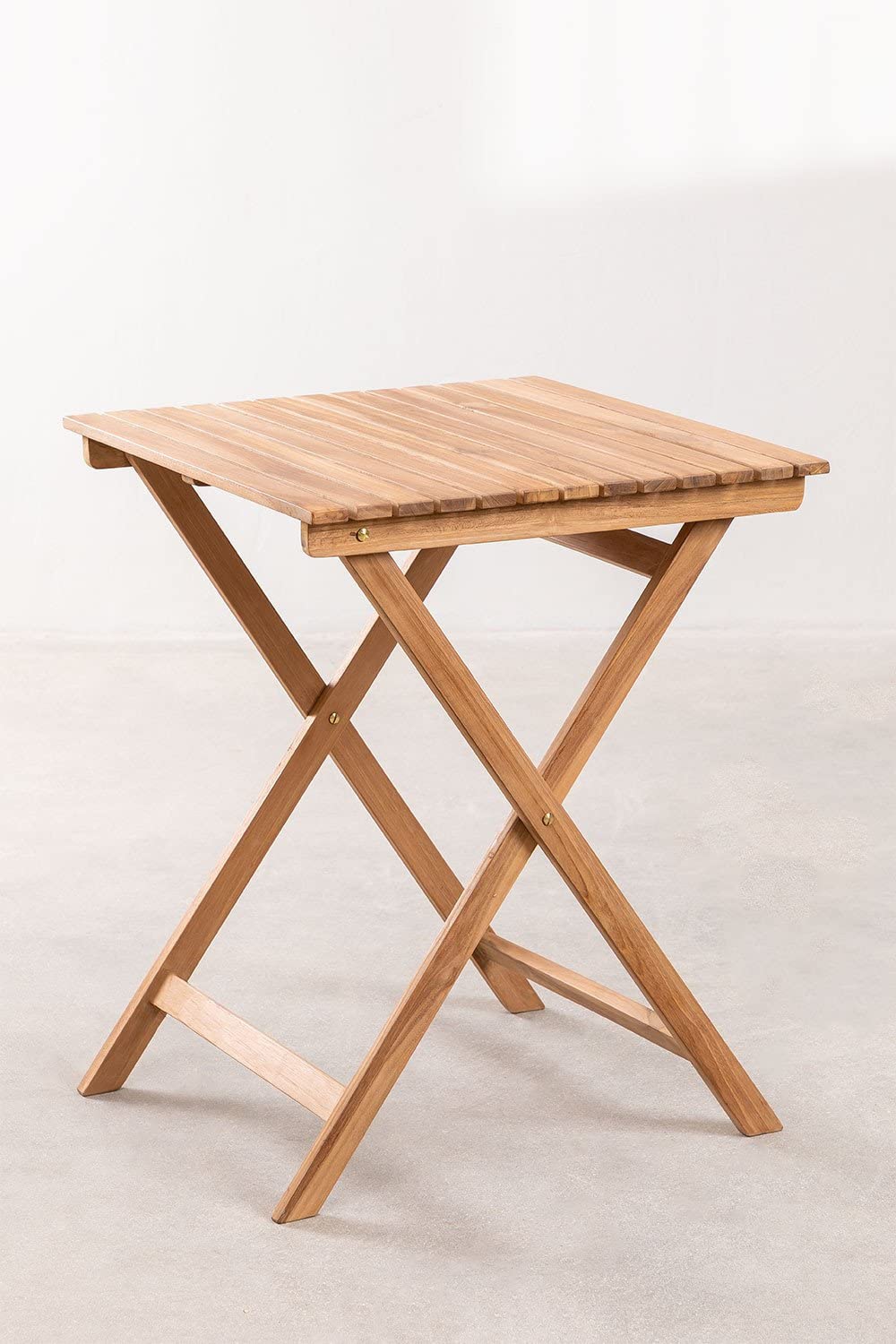 Sklum Nicola Tavolo Giardino Teak Pieghevole 60x60
