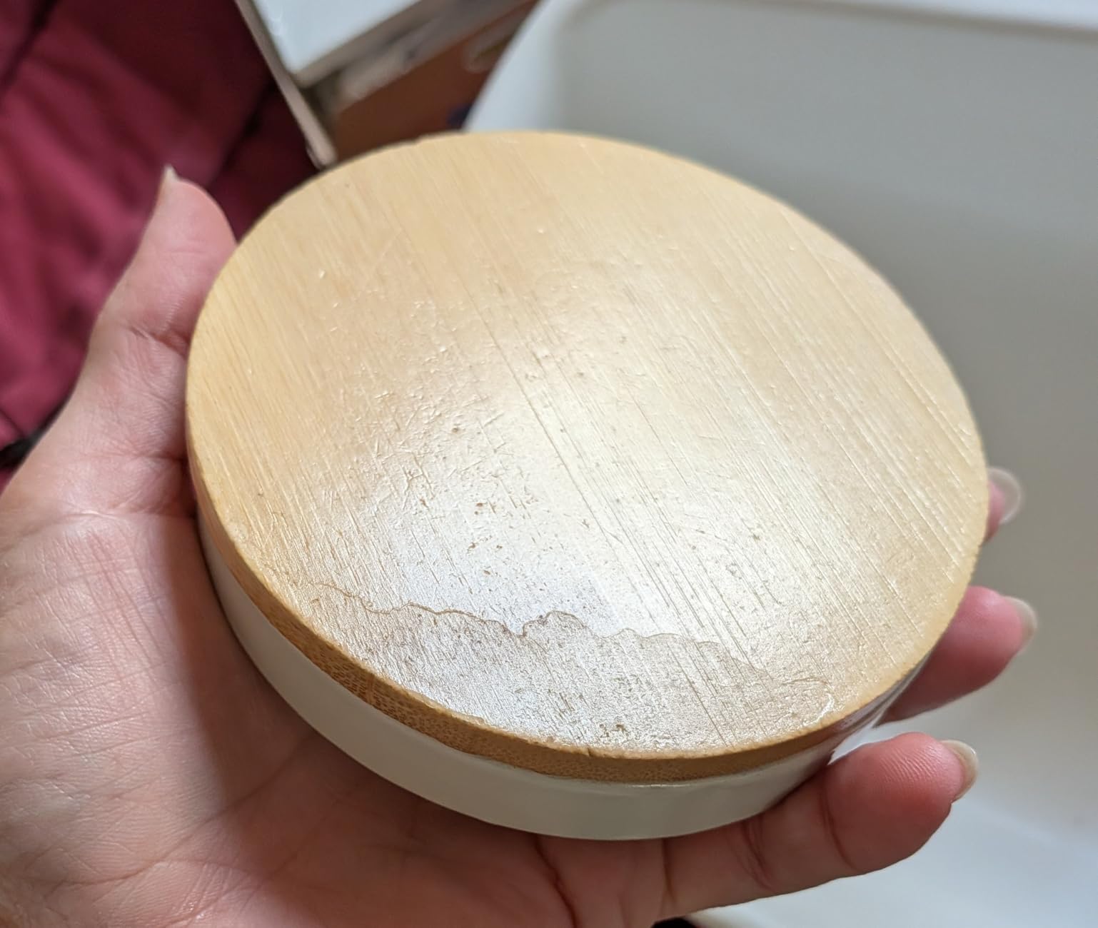 Sklum Elvan portasapone ceramica e bambù