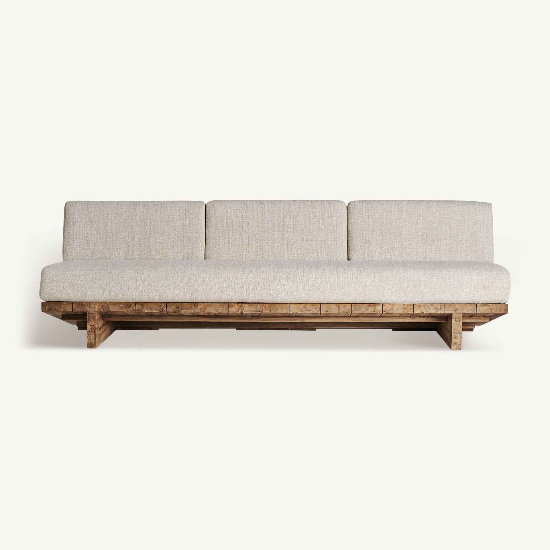 Bambua Pure Divano da Esterno Teak 3 Cuscini