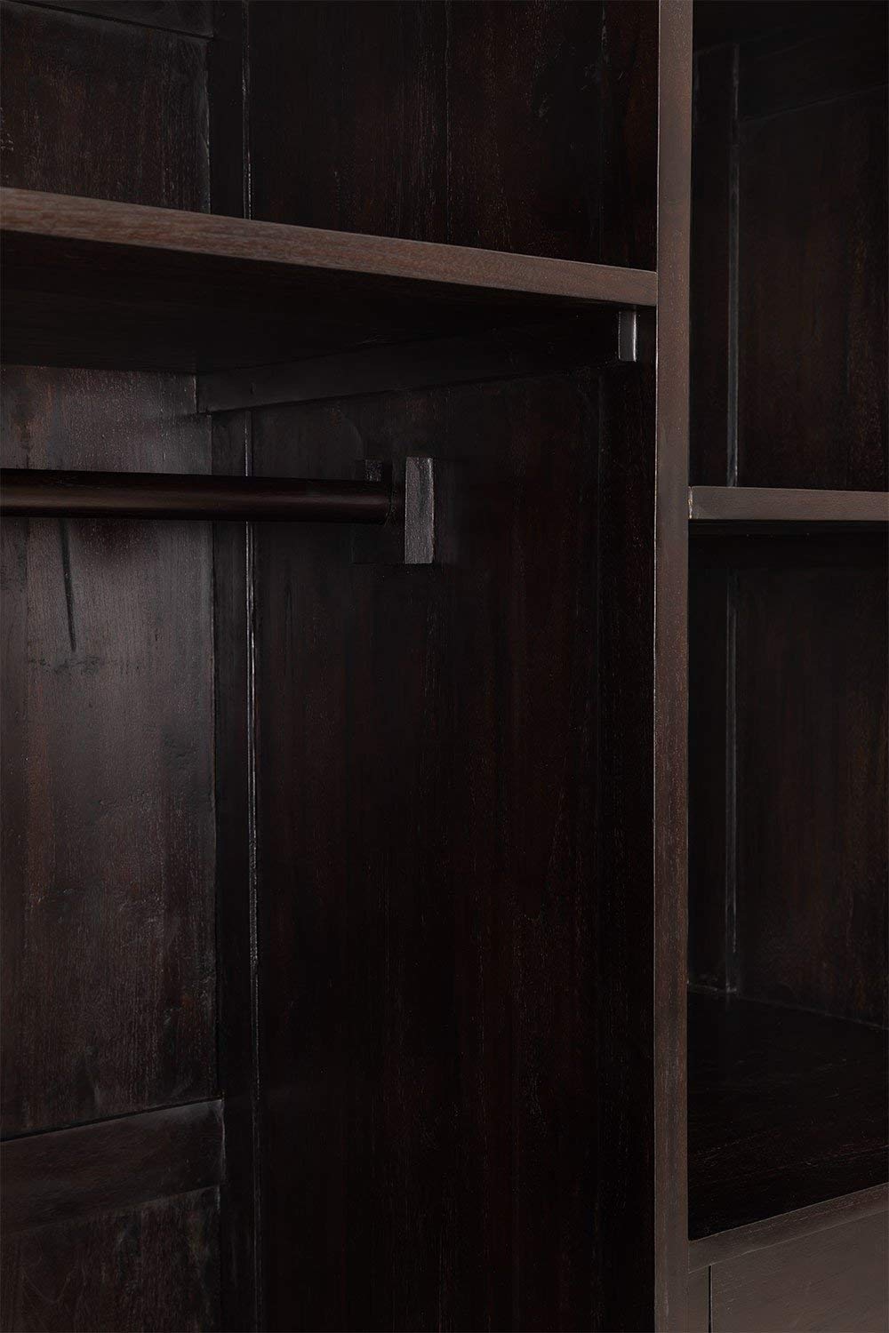 Sklum Somy armadio in teak legno scuro con ripiani