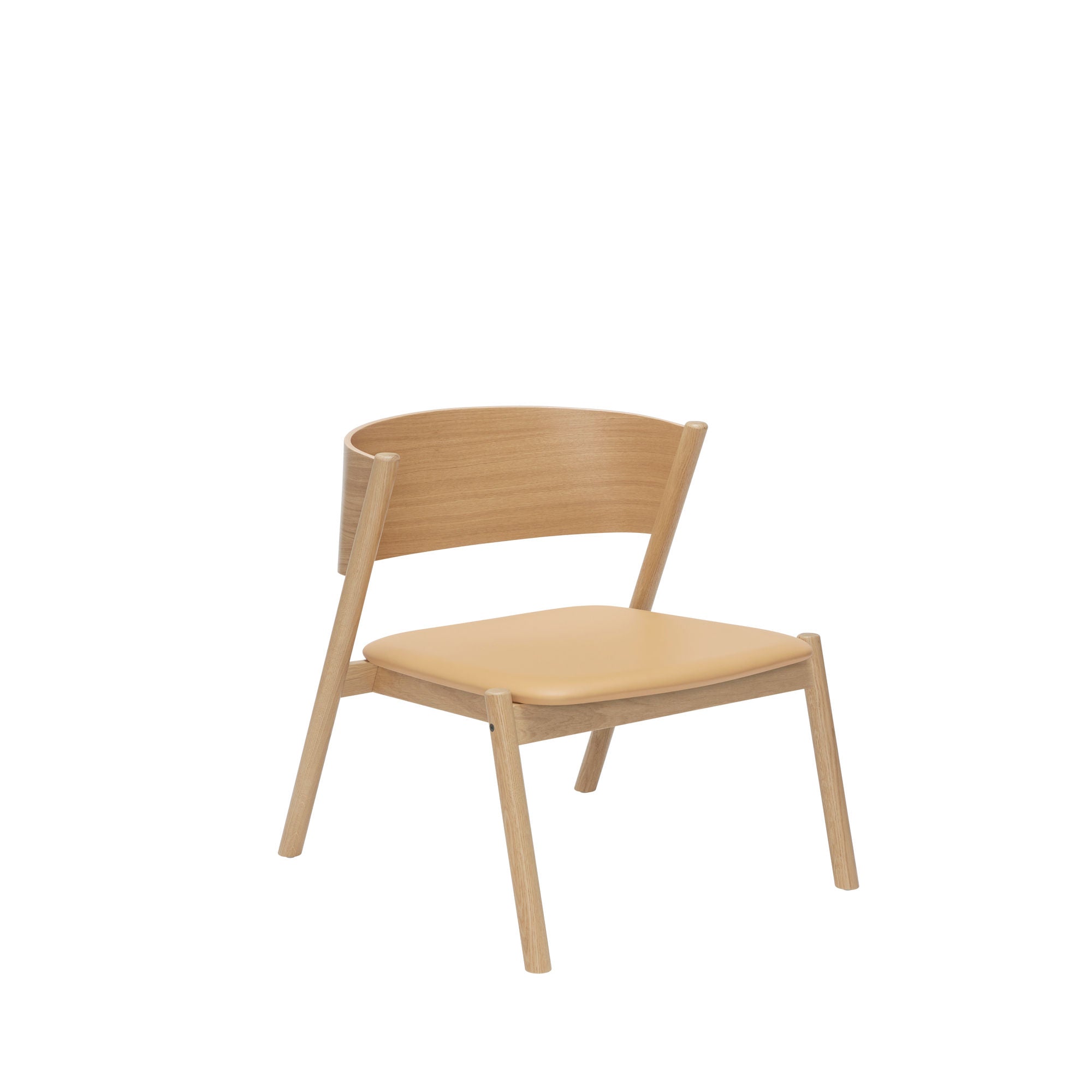 Bambua Oblique poltrona lounge naturale in pelle