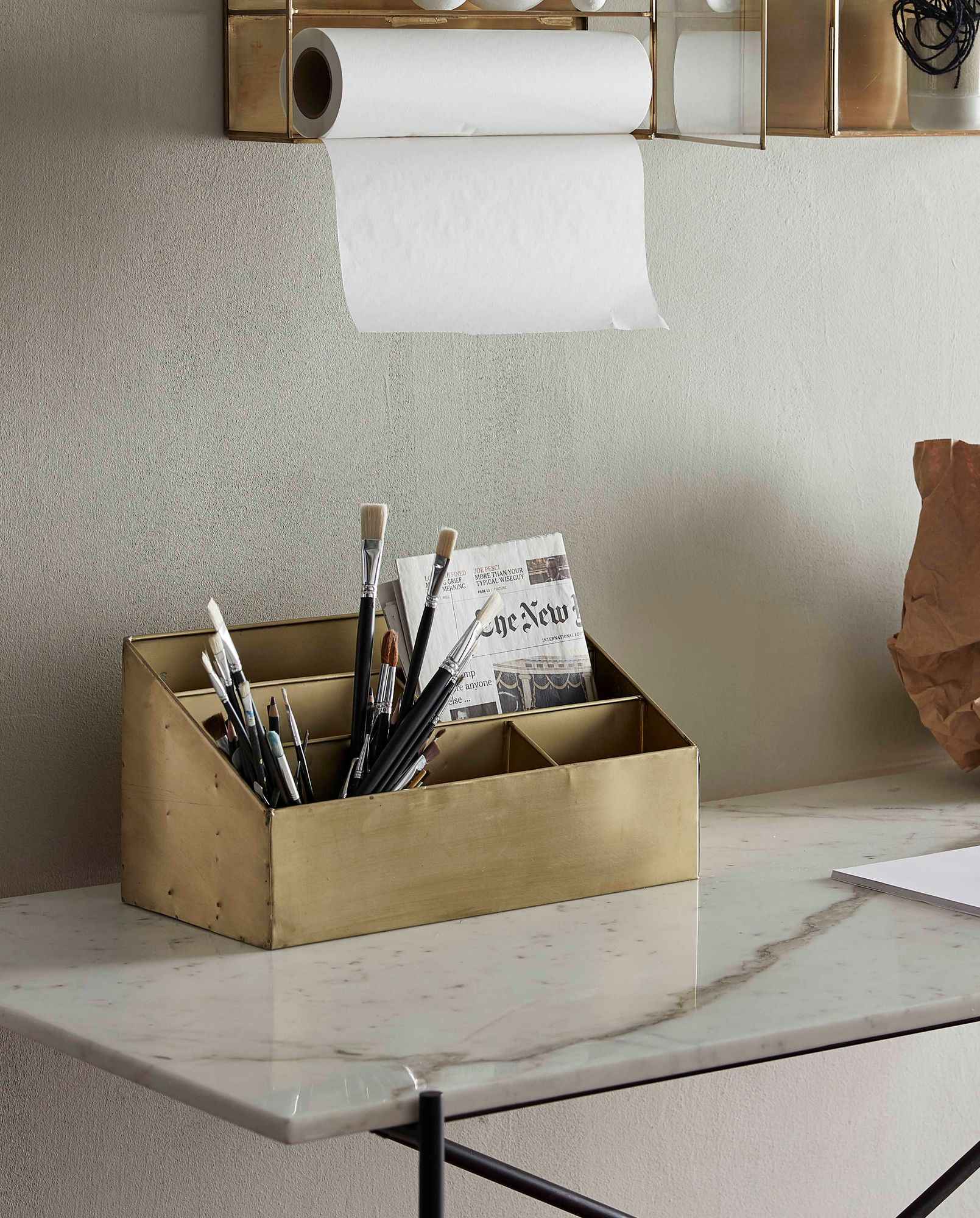 Bambua Adasi organizer 6 scomparti oro