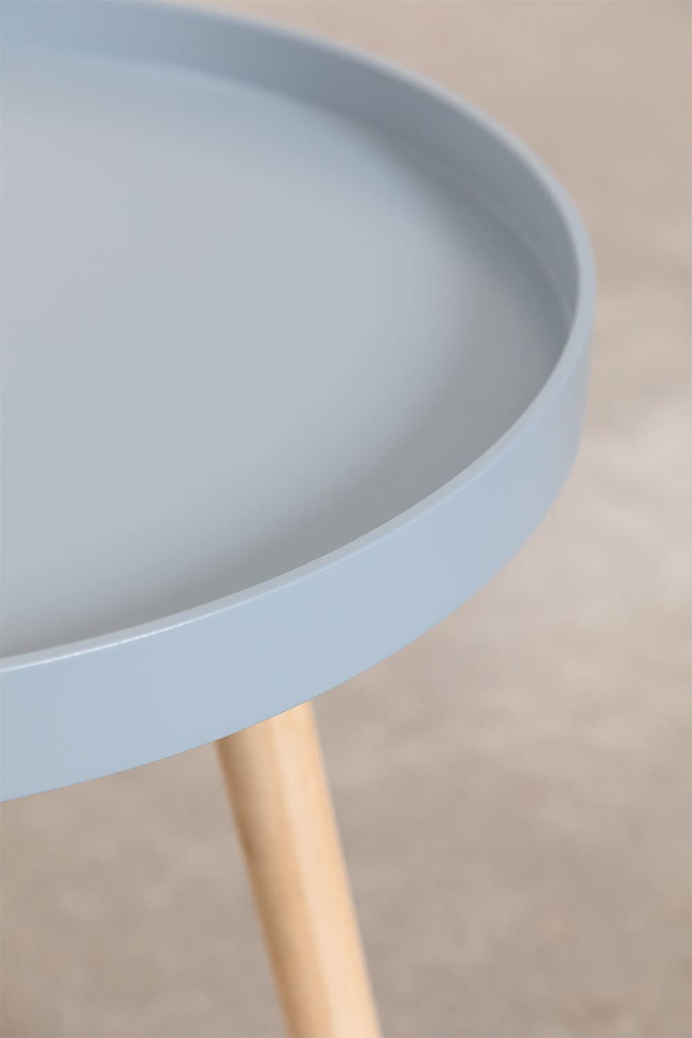 Sklum Sigma tavolino rotondo legno Ø50 grigio gambe pino