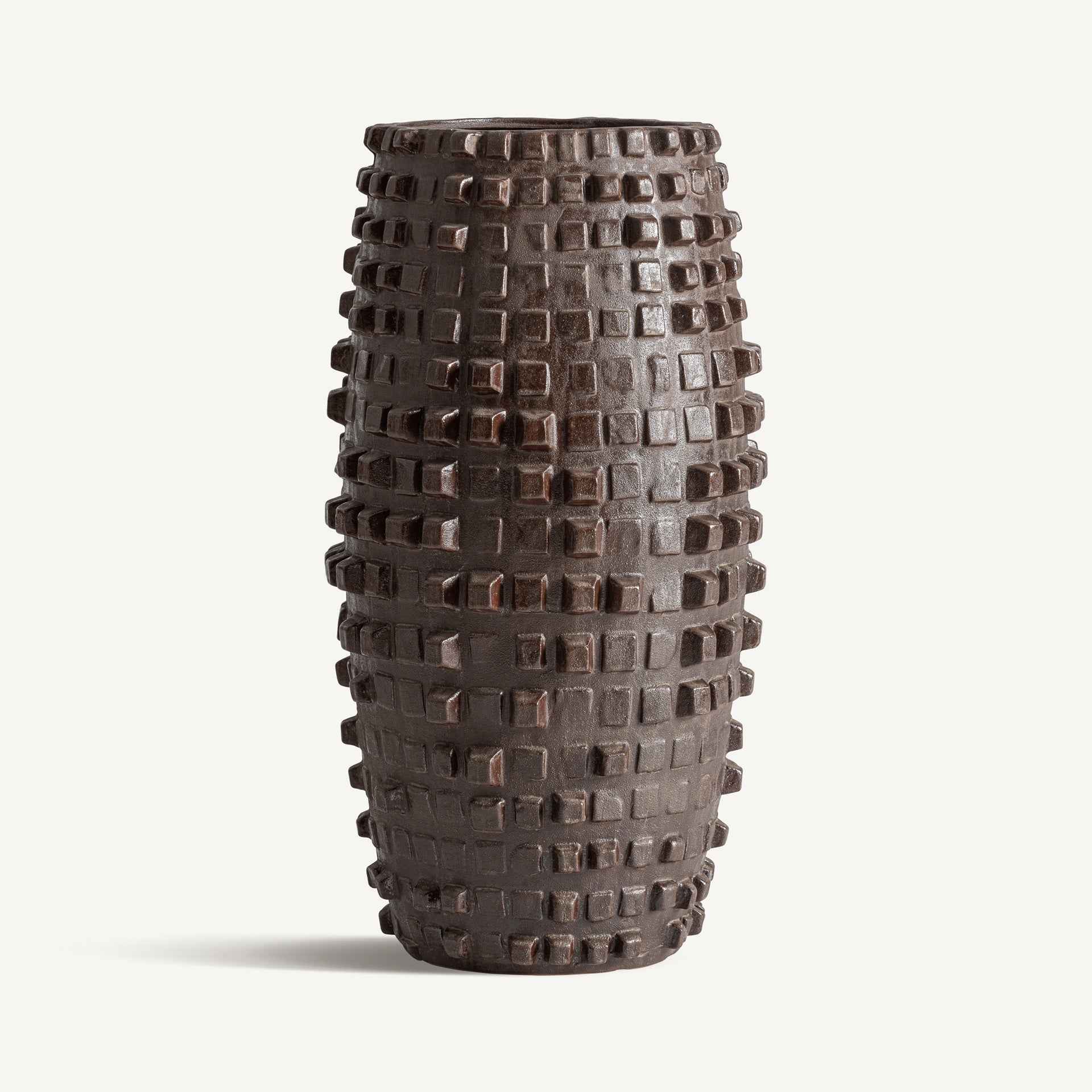 Bambua Haimi vaso terracotta scura borchie