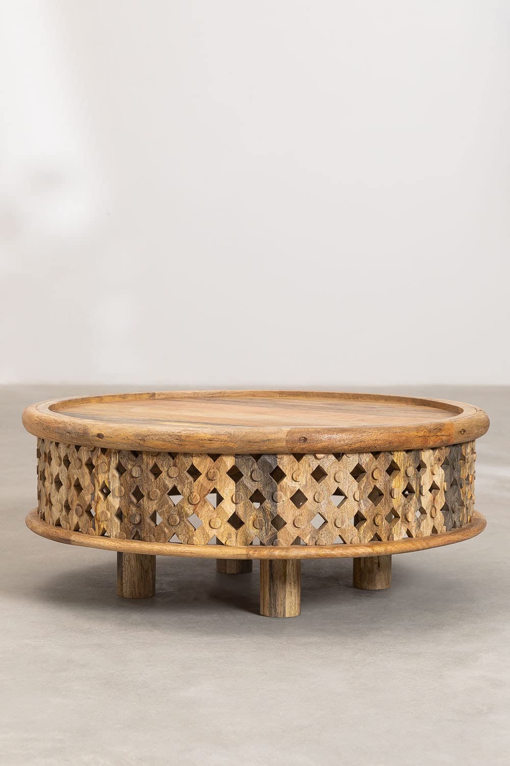 Sklum Riad Tavolino da Caffè Legno di Mango Ø80,5 cm