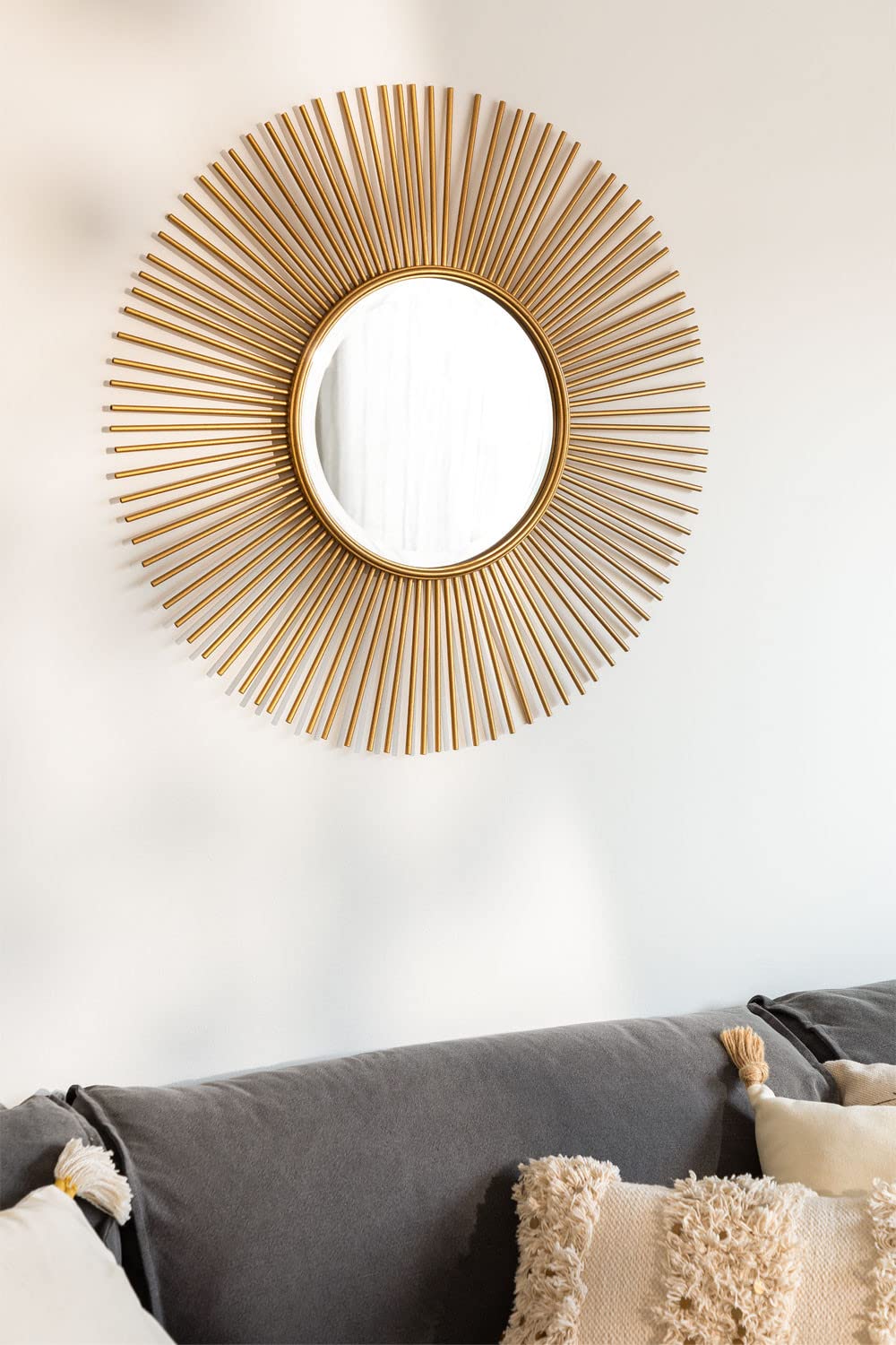 Sklum Circe specchio parete rotondo oro Ø80 cm