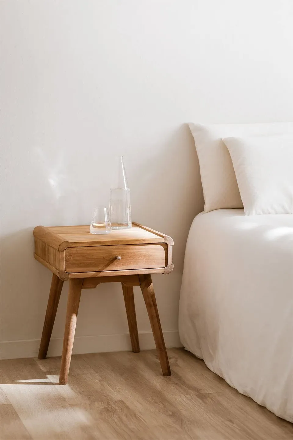 Sklum Menfis Comodino in Teak Naturale 45 cm