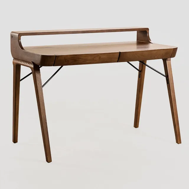 Sklum Alvar scrivania legno scuro cassetti 123 cm