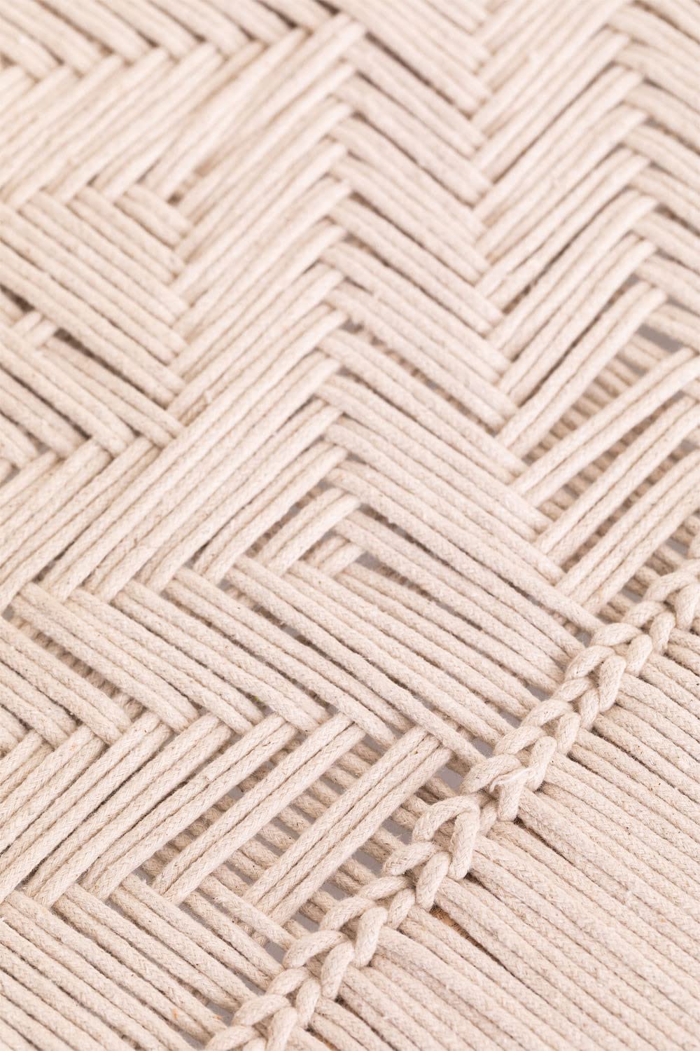 Sklum Kiron 120 cm tavolino macramè legno mango