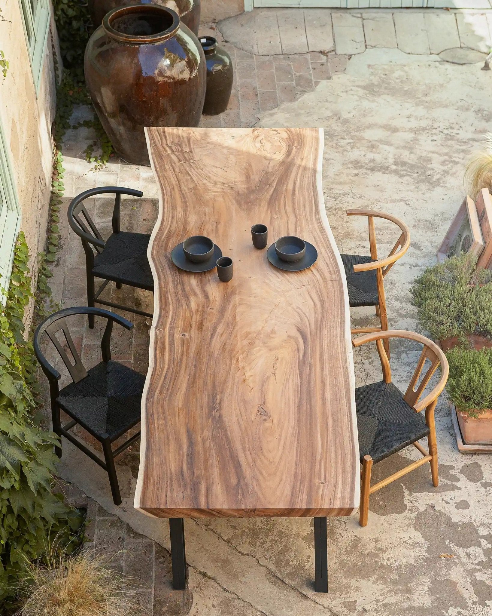 Bambua Imperia tavolo da pranzo legno suar ferro