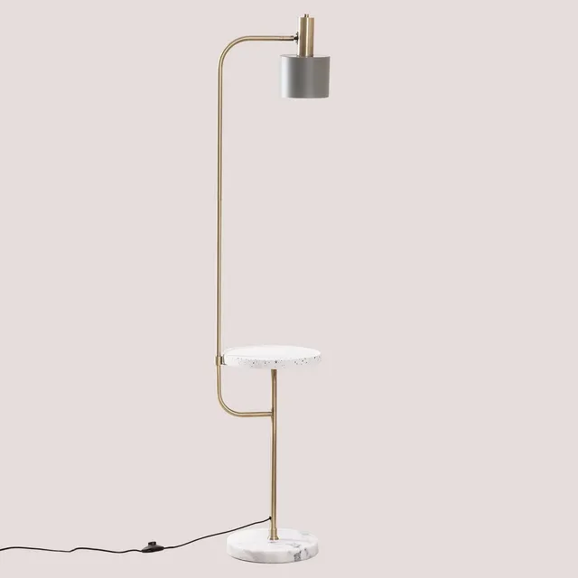 Sklum Águeda piantana con tavolo celadon E27