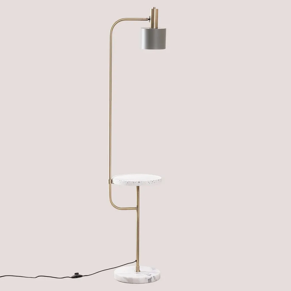 Sklum Águeda piantana con tavolo celadon E27