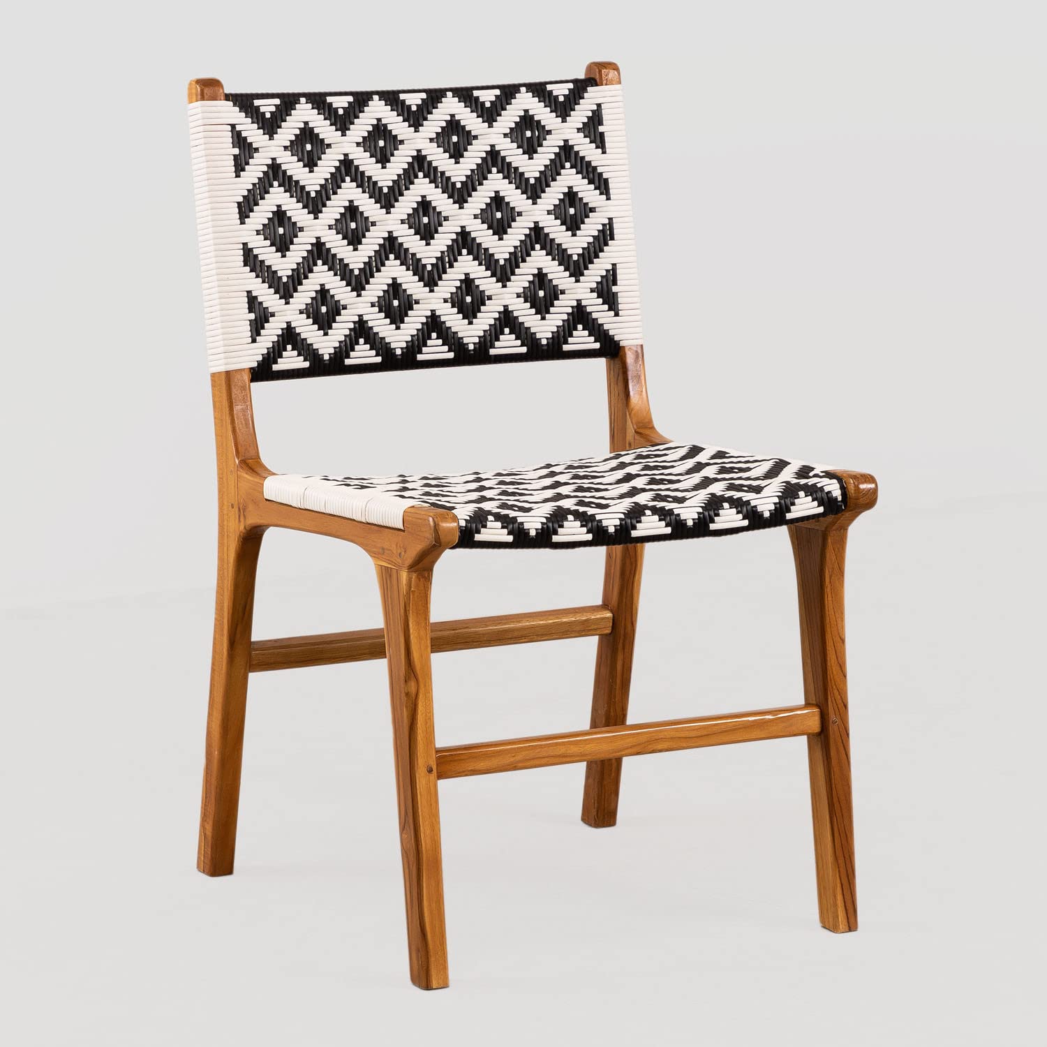 Sklum Vana sedia giardino teak e rattan naturale