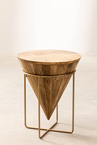 Sklum Piram Style Tavolino Rotondo D40 cm Legno Mango