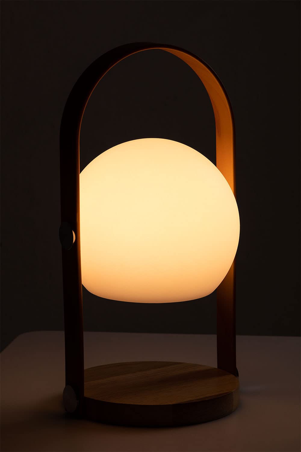 Sklum Alop lampada tavolo LED esterni legno naturale