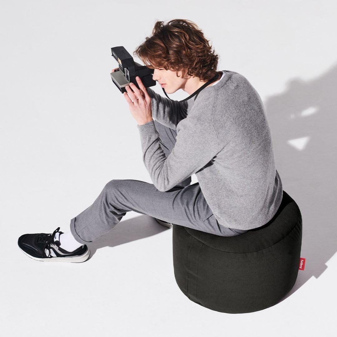 Fatboy Point Original pouf tela nero 50x50x30 cm riciclato