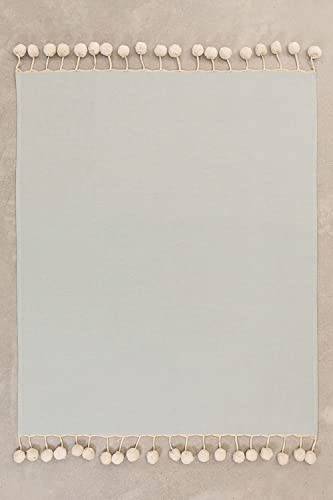 Sklum Olis plaid cotone blu nebbia 163x122 cm