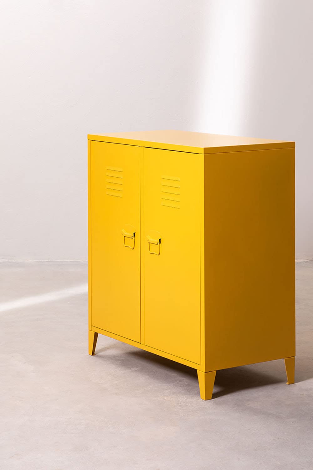 Sklum Pohpli credenza 2 ante 80 cm giallo curry acciaio