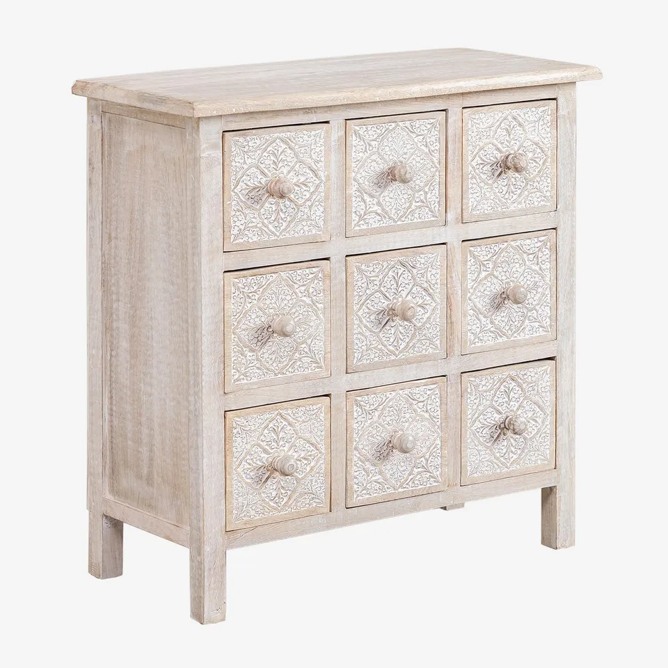 Sklum Bunbur cassettiera in legno mango 9 cassetti